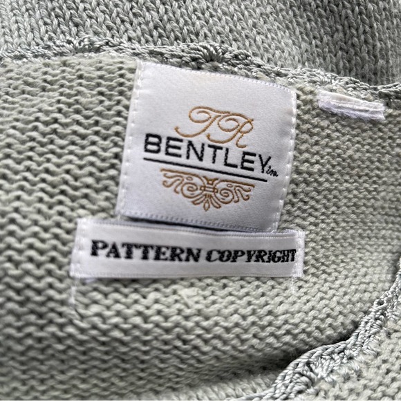 Vintage Bentley Sweater Womens Large Cottagecore Green Embroidered Grandma - Picture 3 of 9
